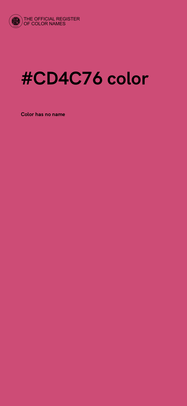 #CD4C76 color image