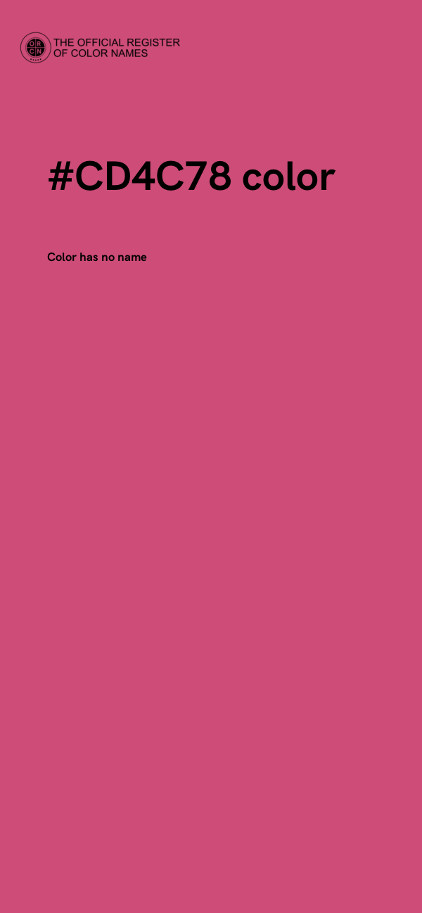 #CD4C78 color image