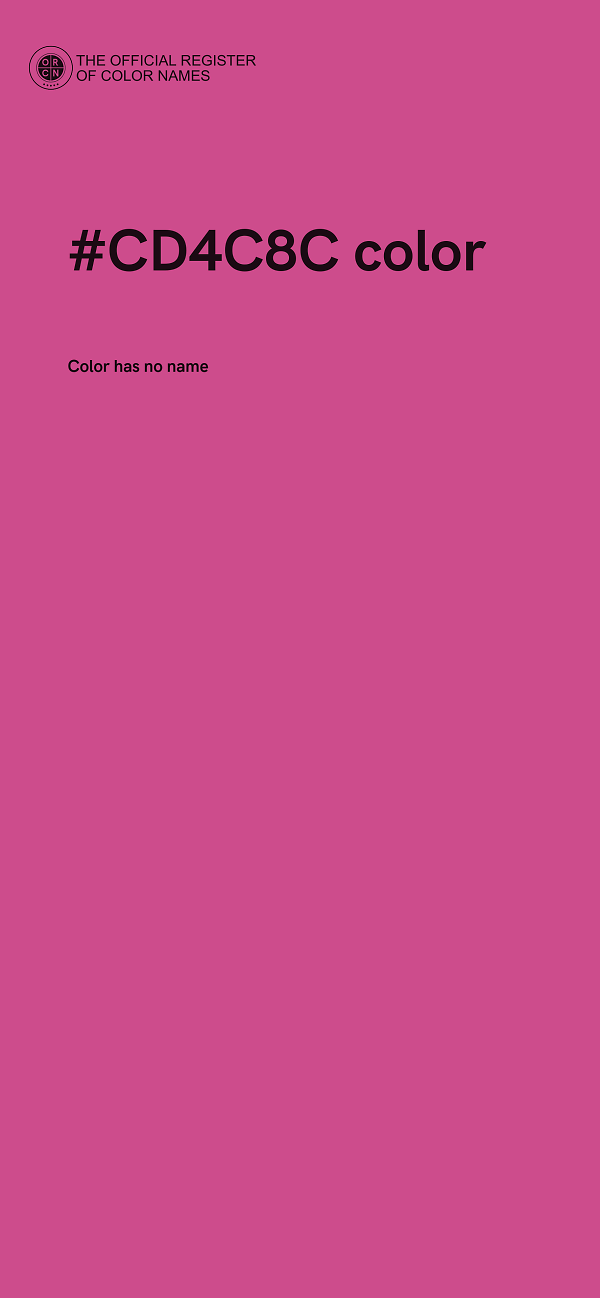 #CD4C8C color image