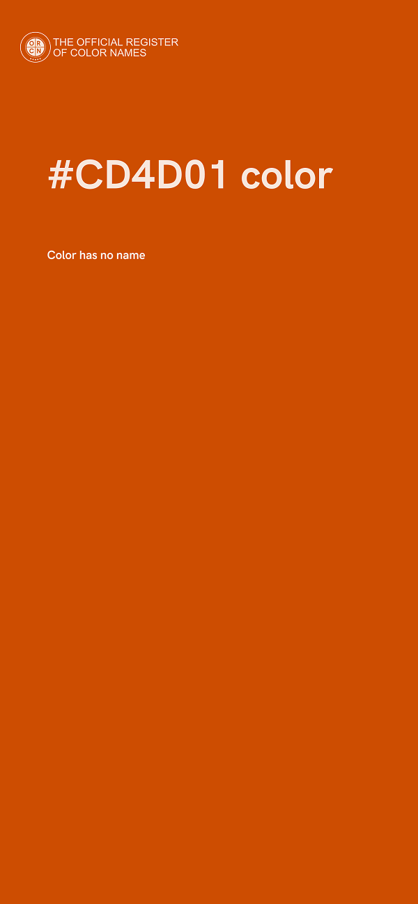#CD4D01 color image