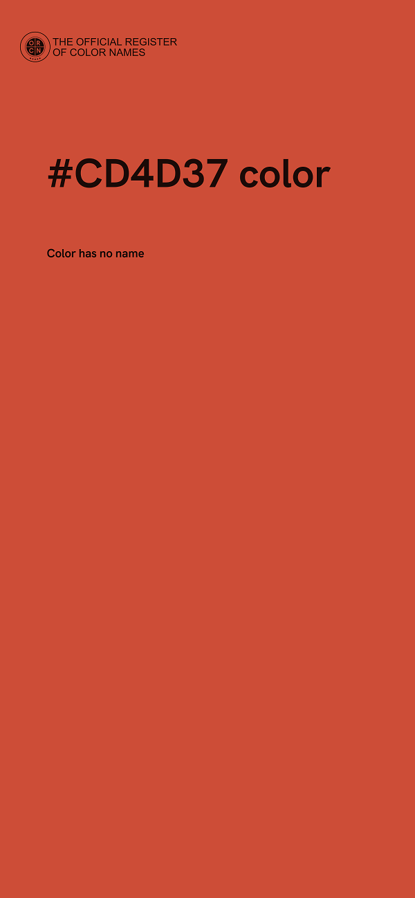 #CD4D37 color image