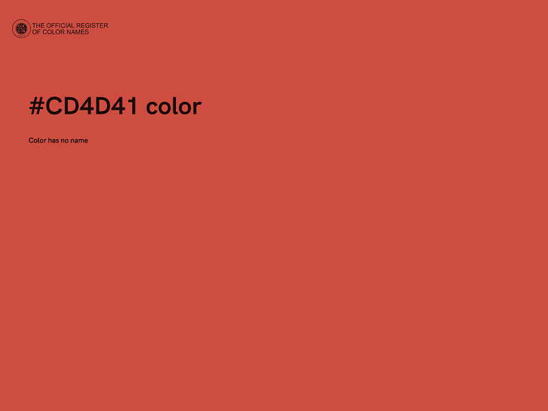 #CD4D41 color image