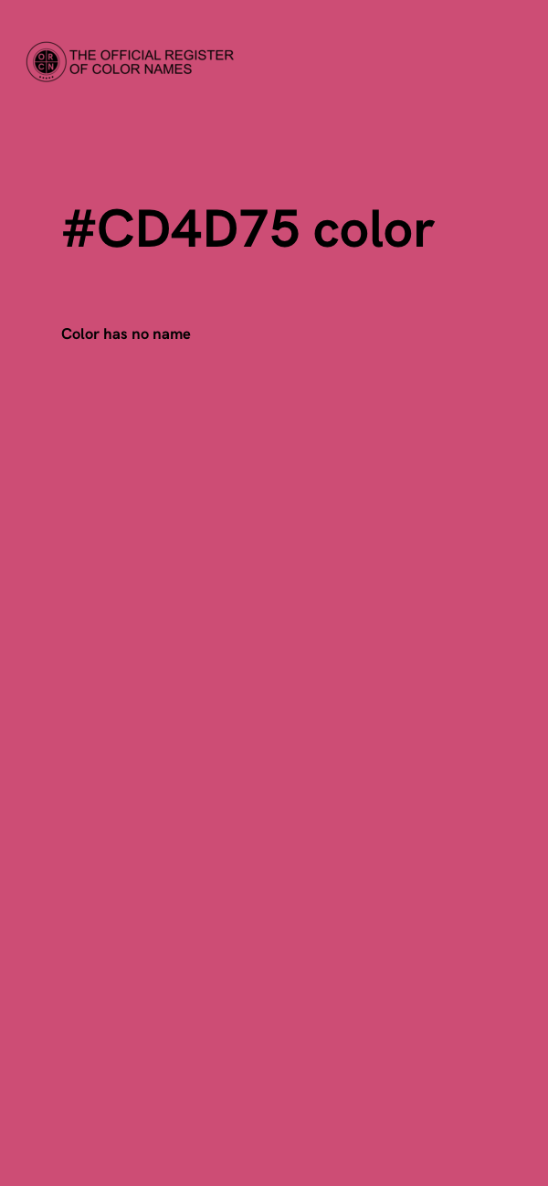 #CD4D75 color image