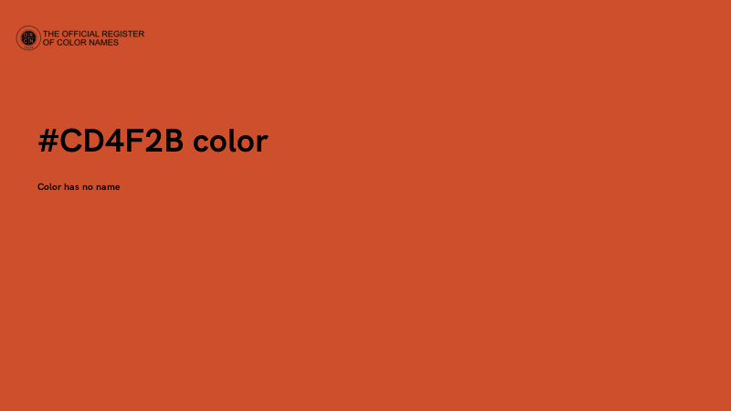 #CD4F2B color image