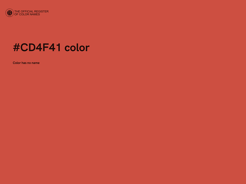 #CD4F41 color image