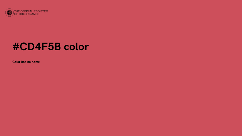 #CD4F5B color image