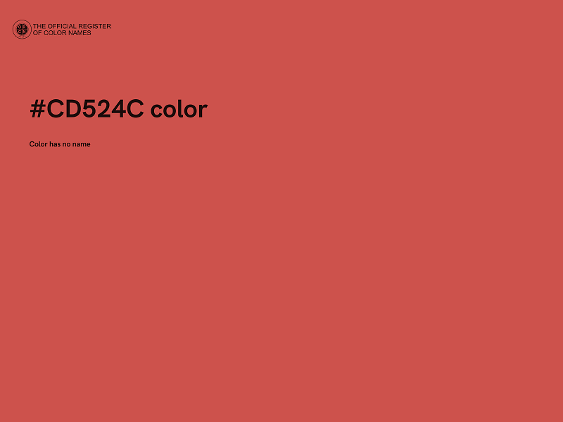 #CD524C color image