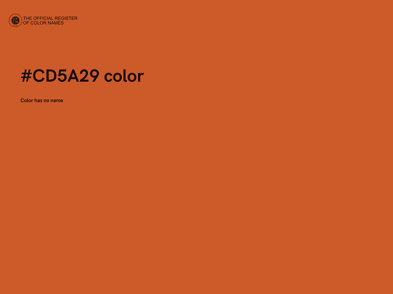 #CD5A29 color image