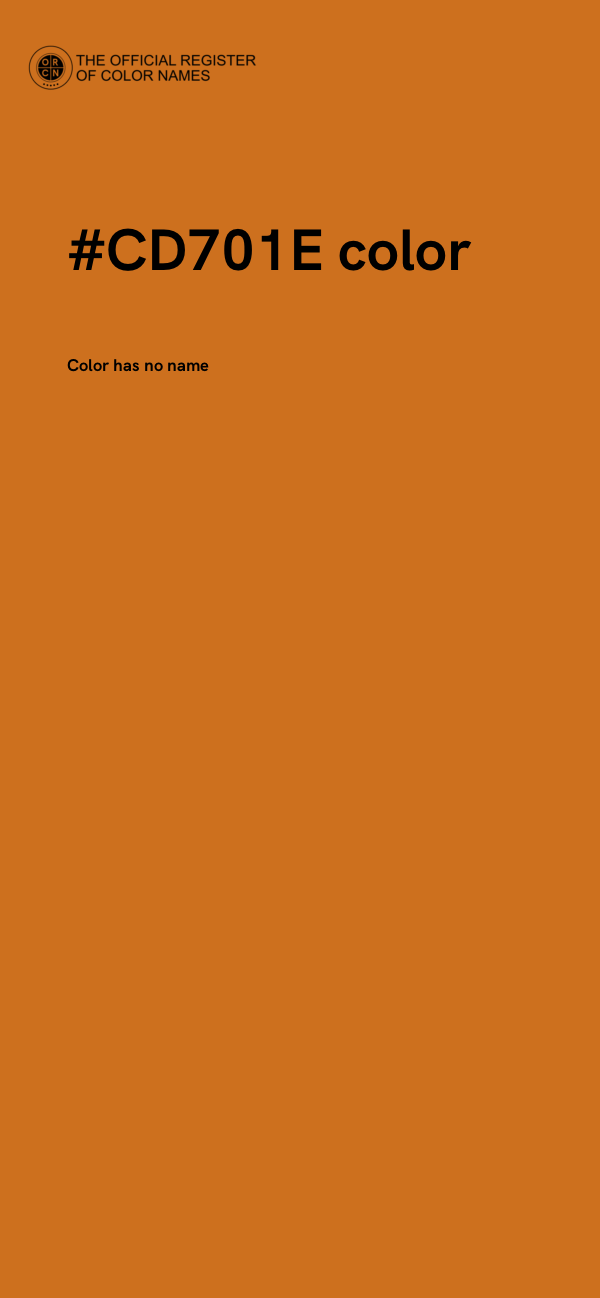 #CD701E color image