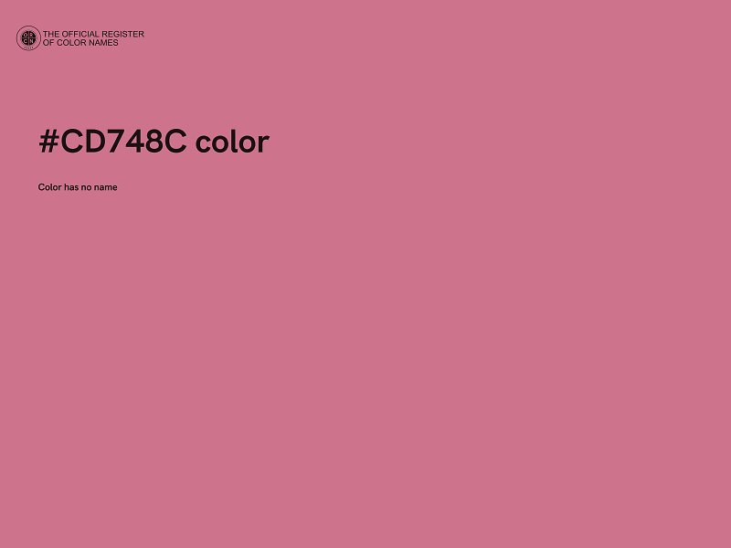 #CD748C color image
