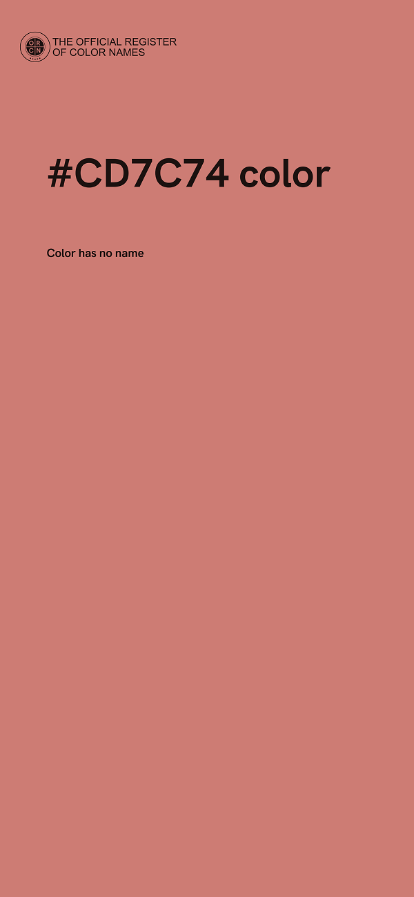 #CD7C74 color image