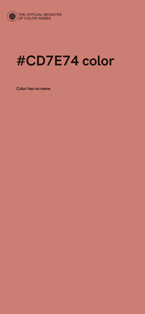 #CD7E74 color image
