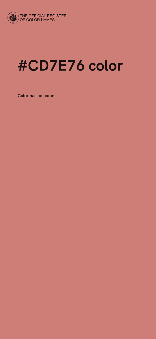 #CD7E76 color image