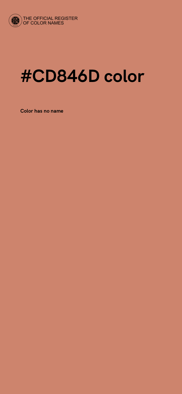 #CD846D color image
