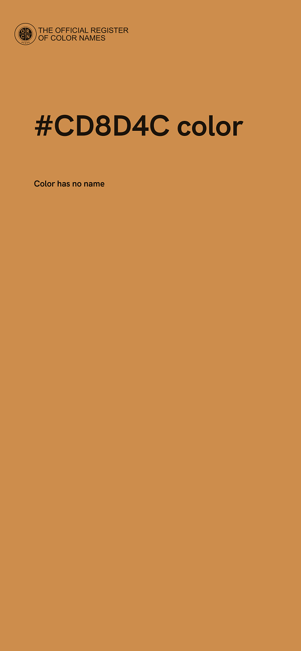#CD8D4C color image