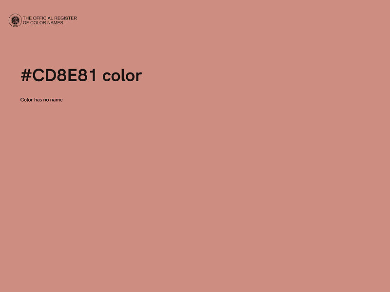 #CD8E81 color image