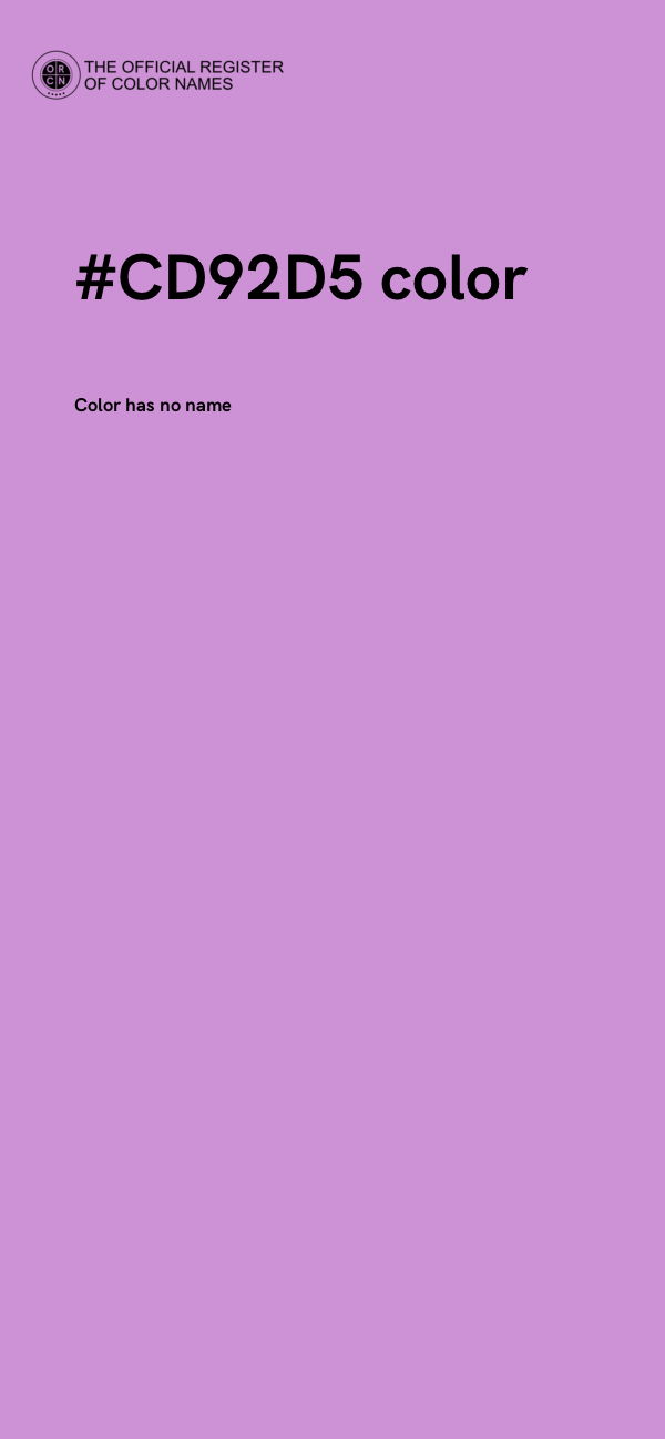 #CD92D5 color image