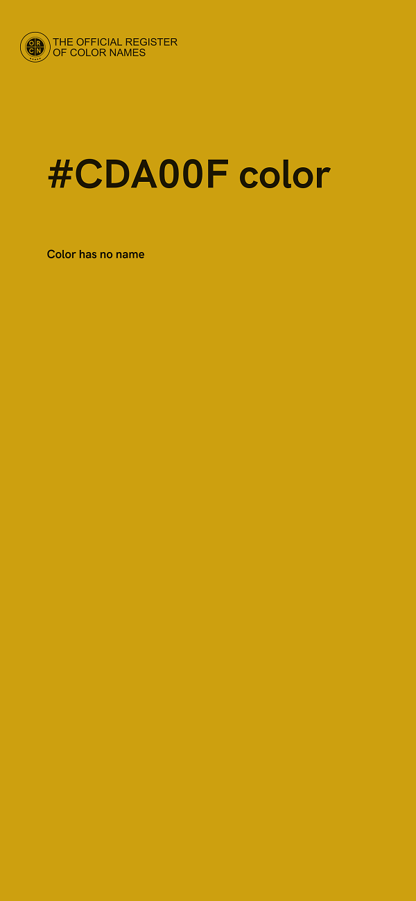 #CDA00F color image