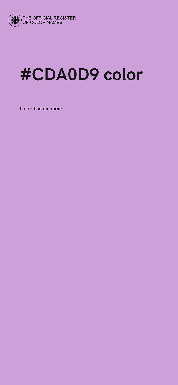 #CDA0D9 color image