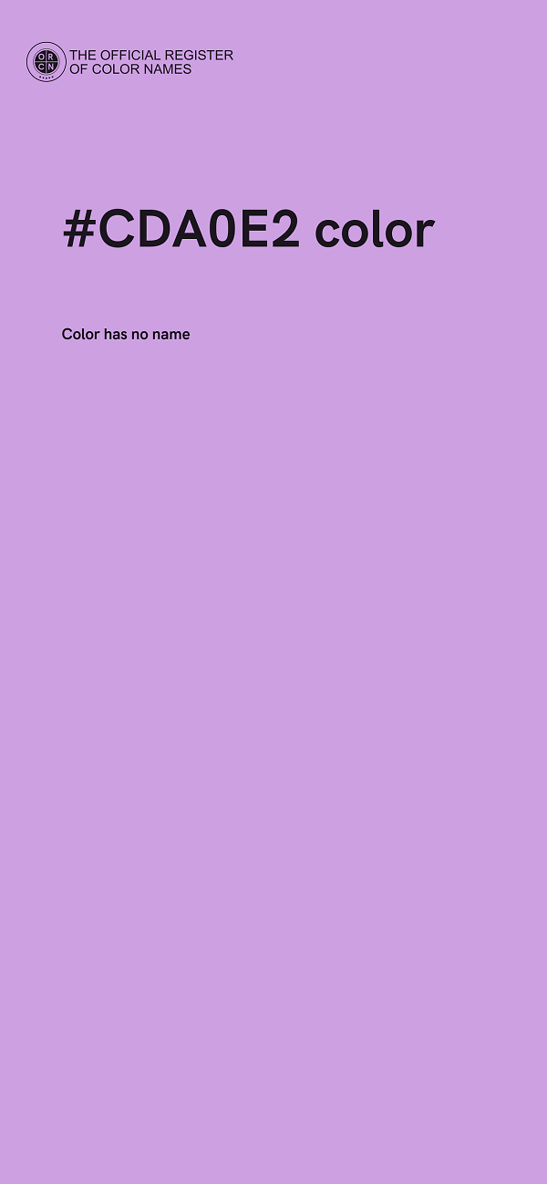 #CDA0E2 color image