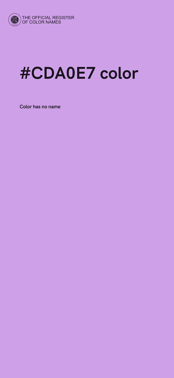 #CDA0E7 color image