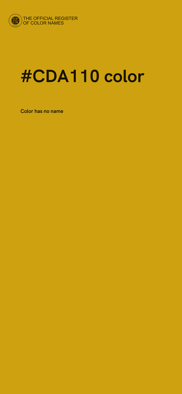 #CDA110 color image