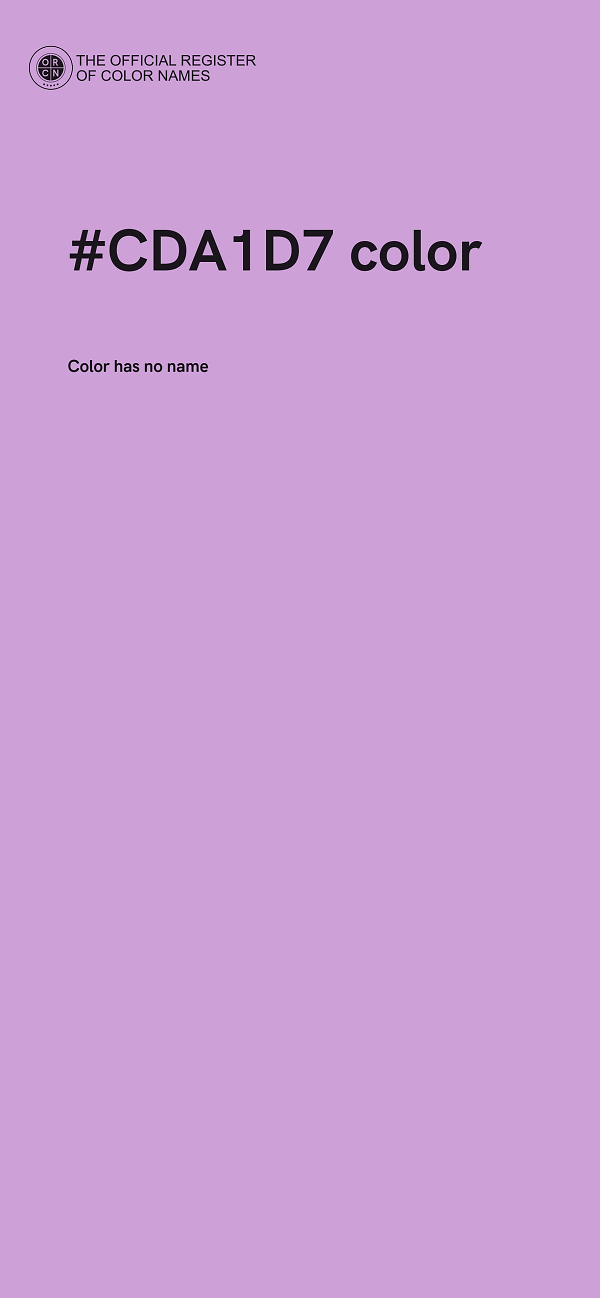 #CDA1D7 color image