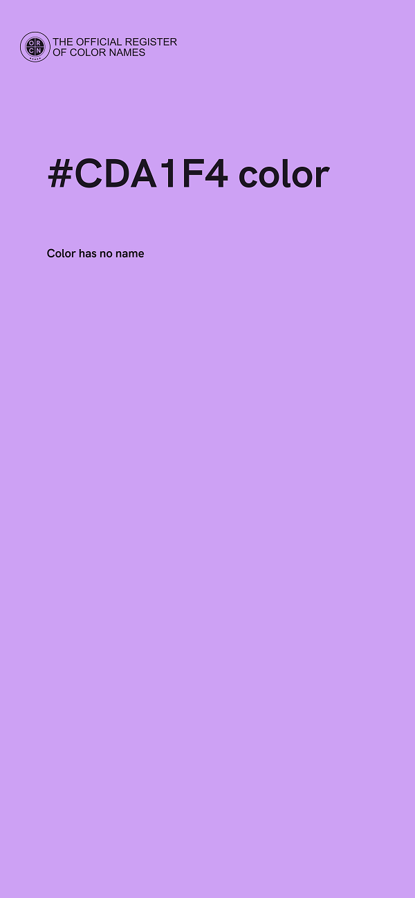 #CDA1F4 color image
