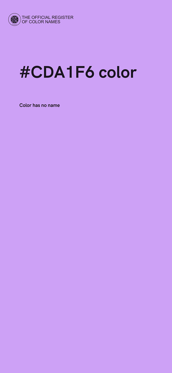 #CDA1F6 color image