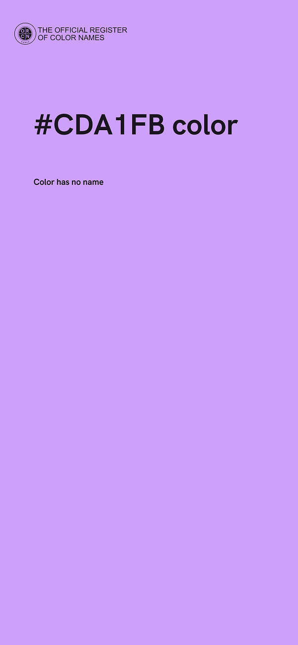#CDA1FB color image