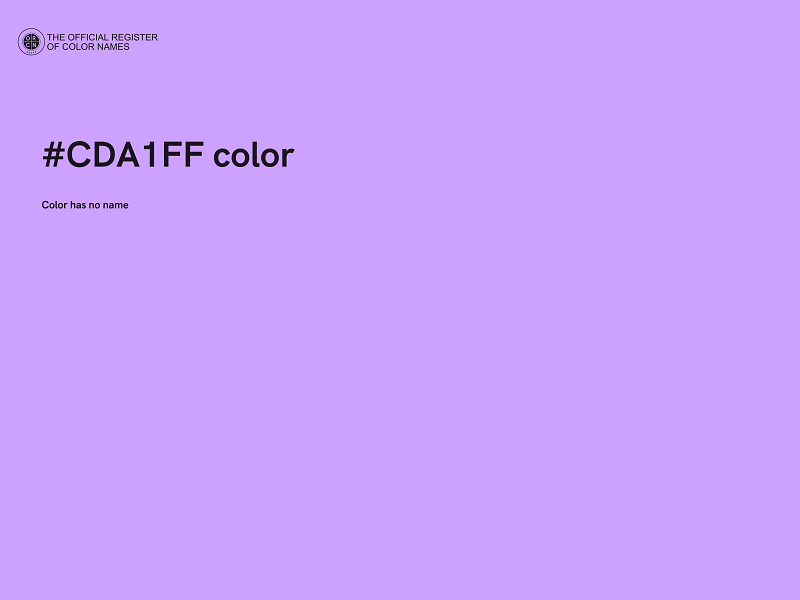 #CDA1FF color image