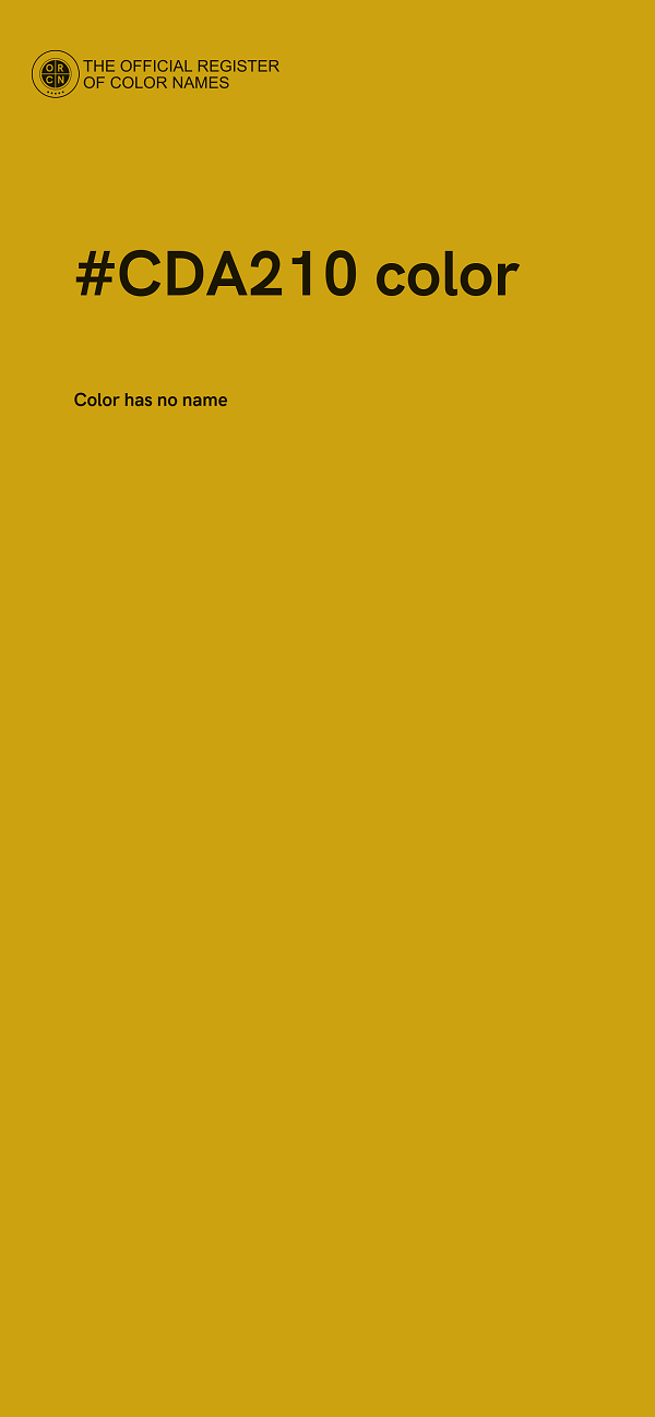 #CDA210 color image