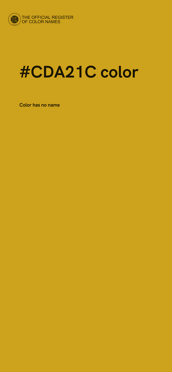 #CDA21C color image