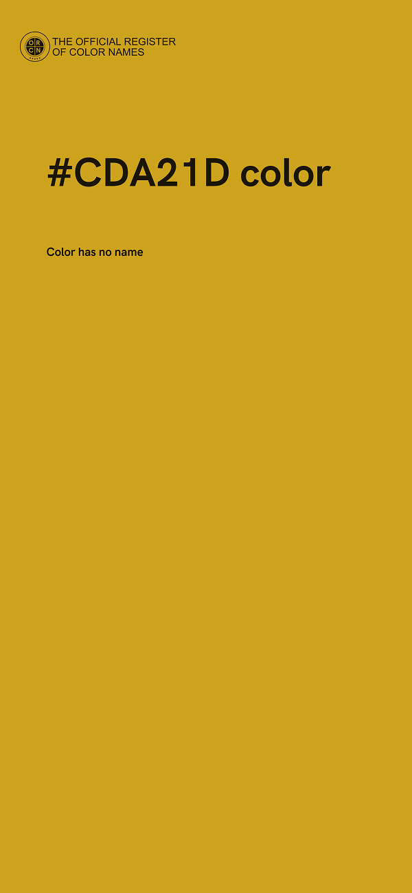#CDA21D color image