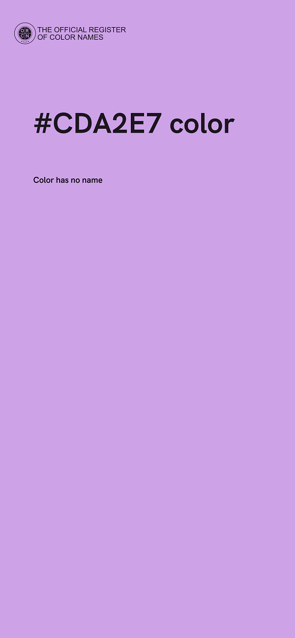 #CDA2E7 color image