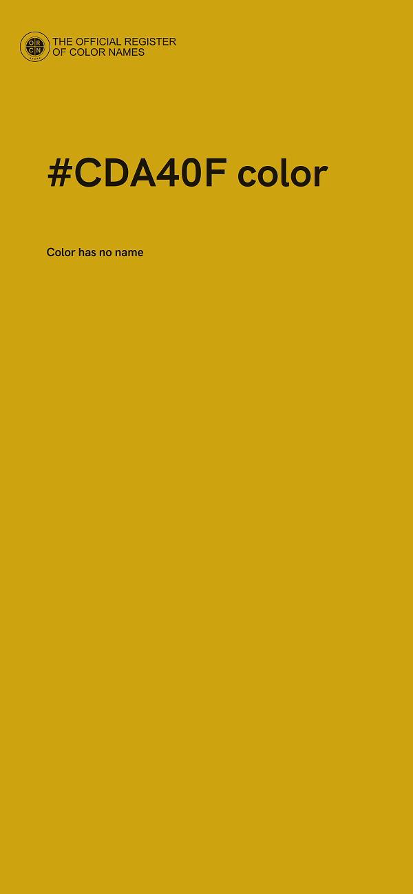 #CDA40F color image