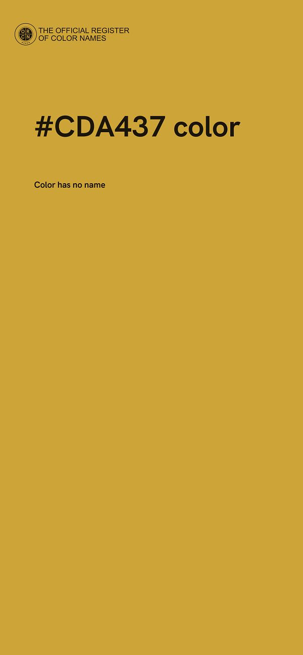 #CDA437 color image