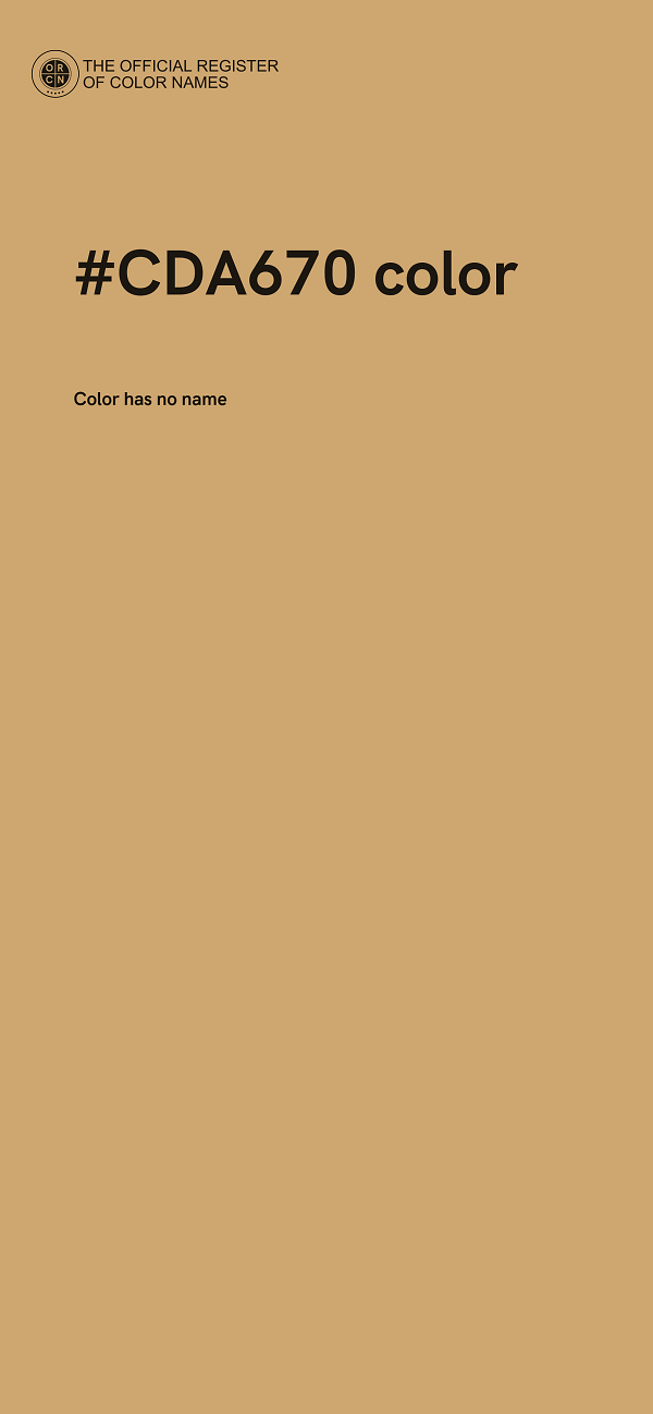#CDA670 color image