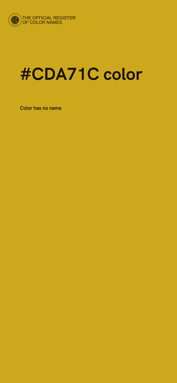 #CDA71C color image