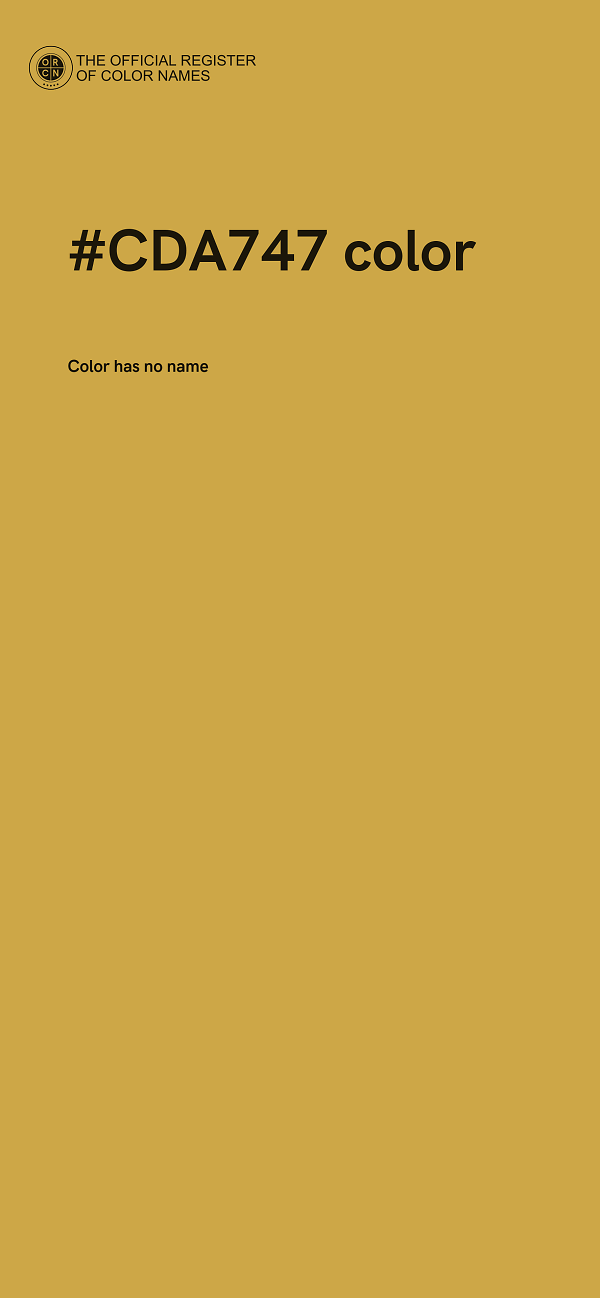 #CDA747 color image