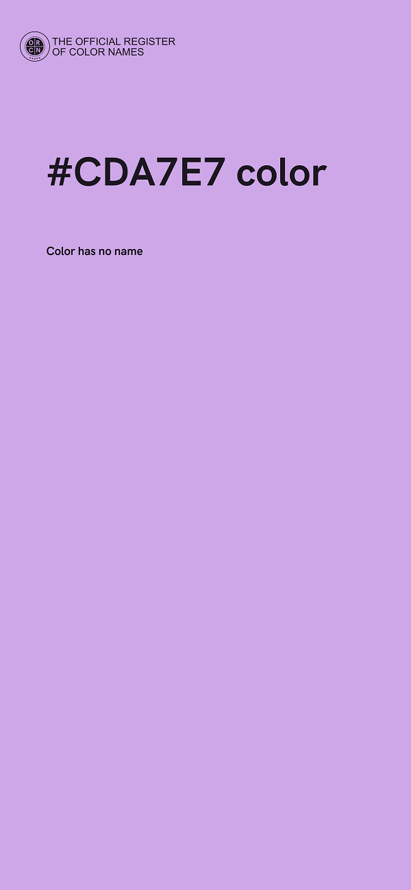 #CDA7E7 color image