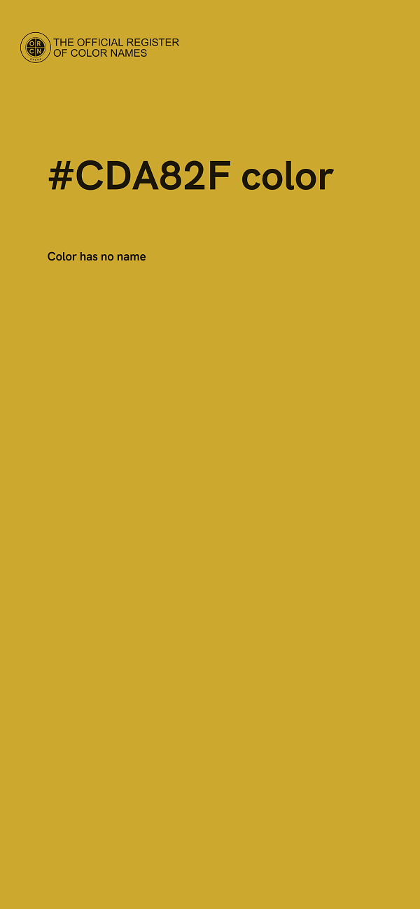 #CDA82F color image