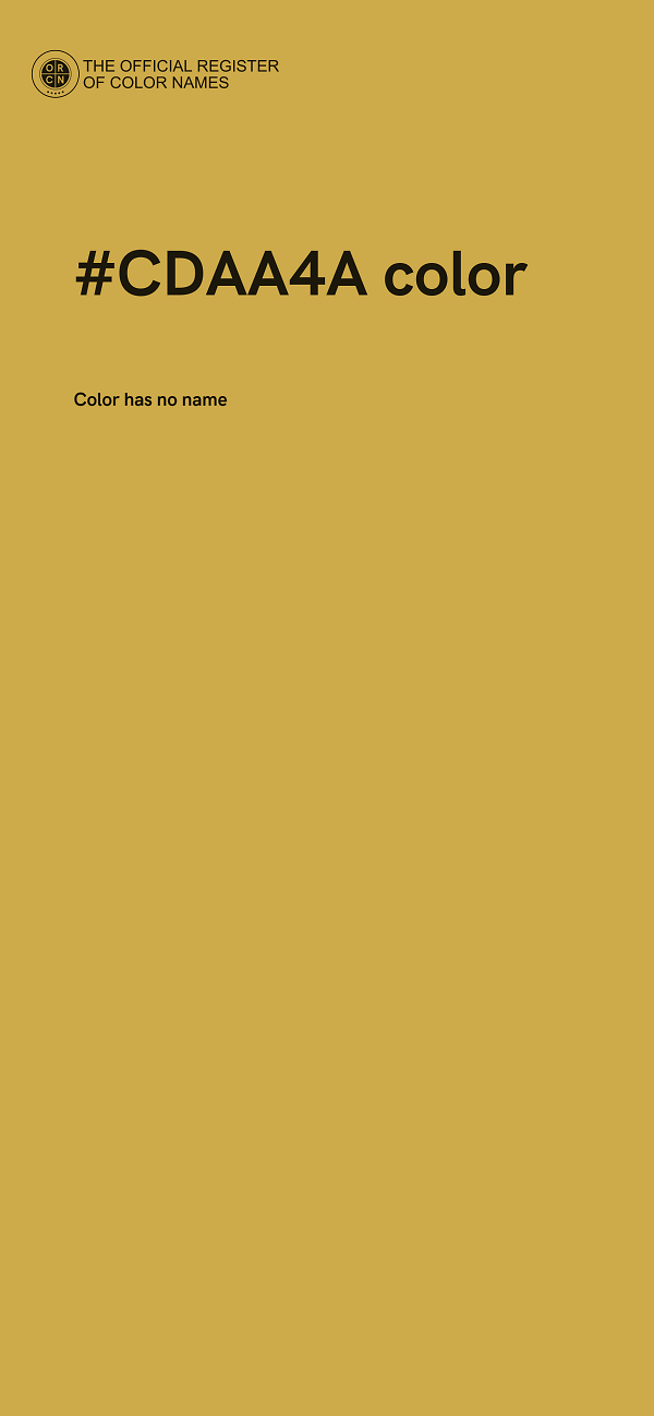 #CDAA4A color image