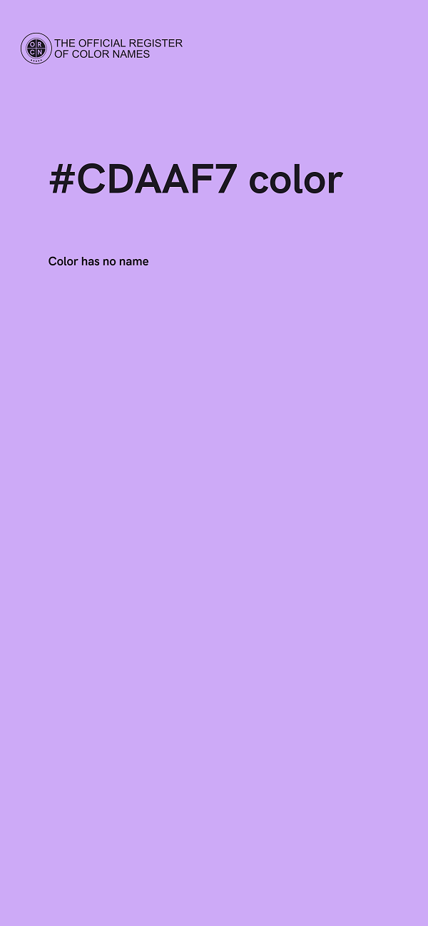 #CDAAF7 color image