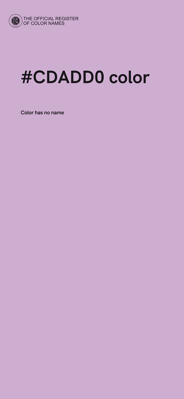 #CDADD0 color image