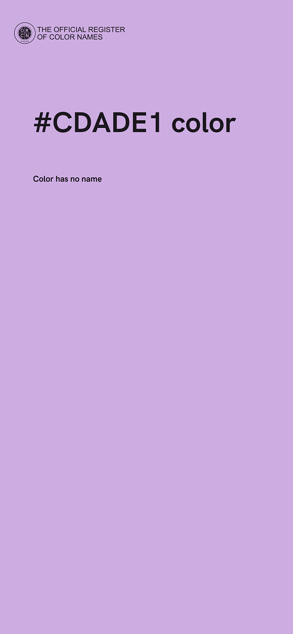 #CDADE1 color image