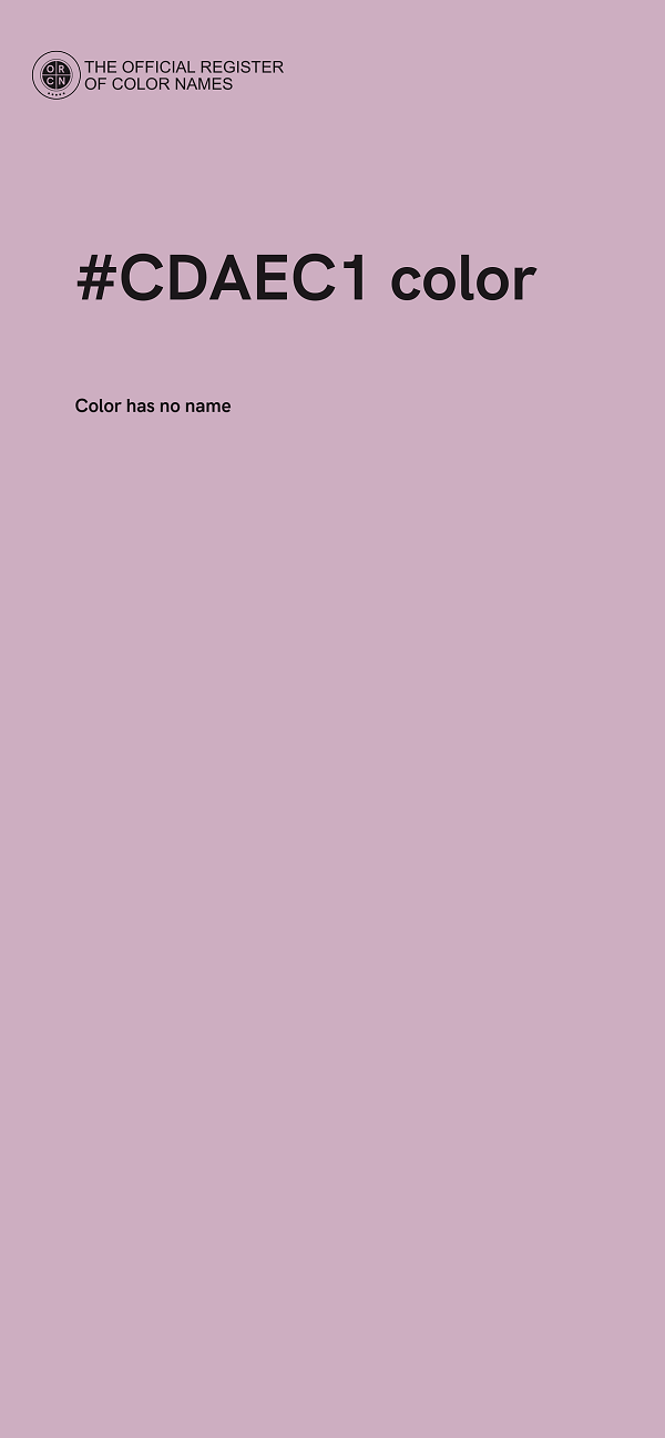 #CDAEC1 color image