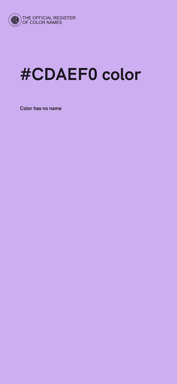 #CDAEF0 color image