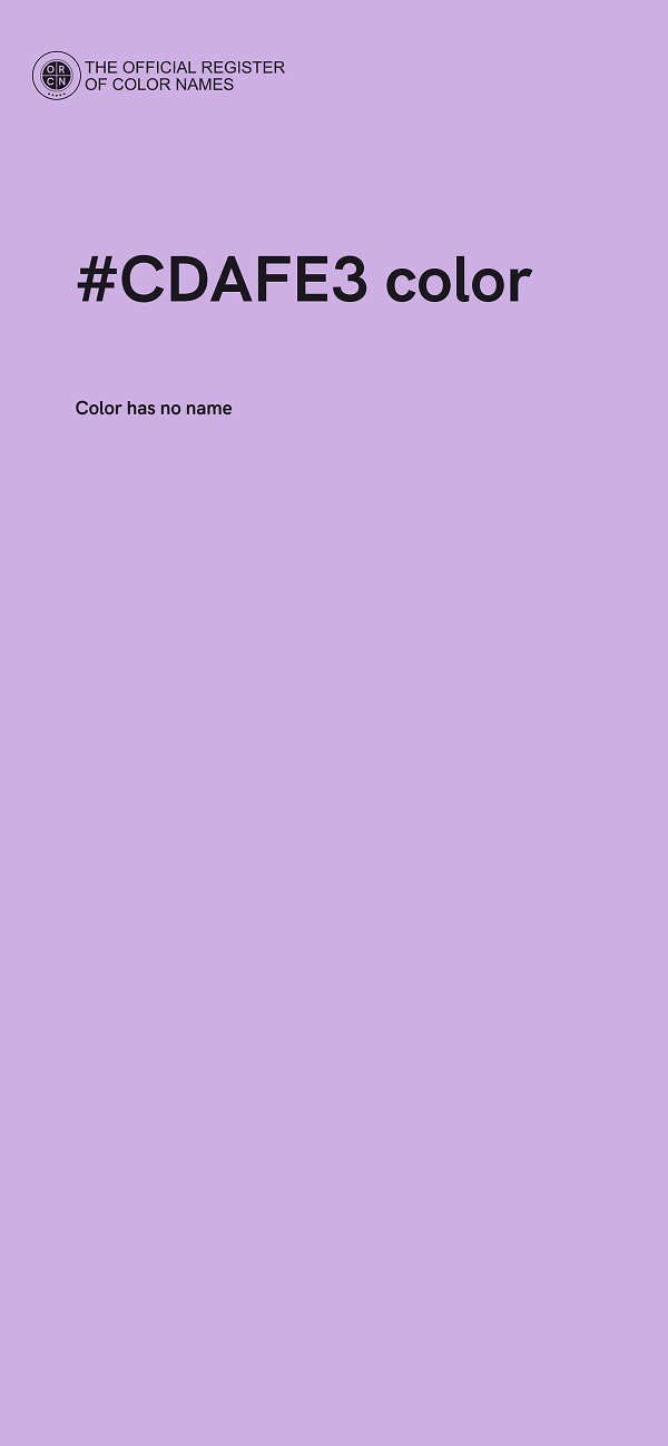 #CDAFE3 color image