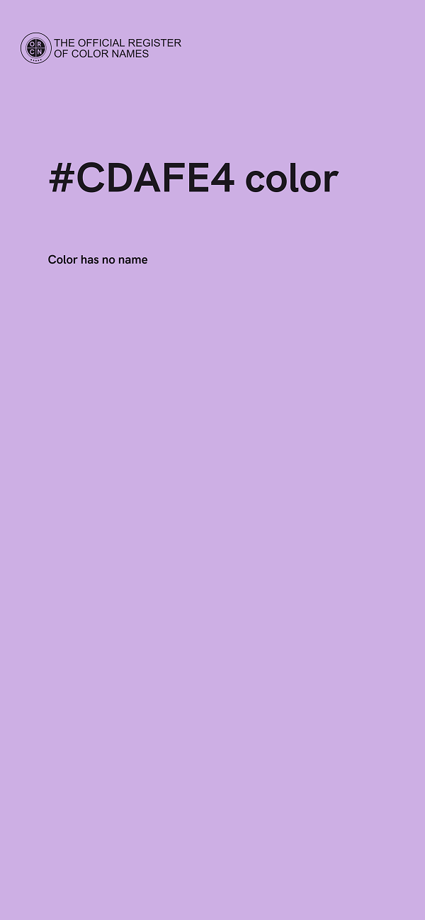 #CDAFE4 color image